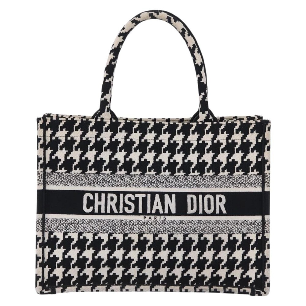 Christian Dior Book Houndstooth Canvas Medium